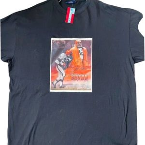 Men’s Black 2XL Oversized Jim Brown NFL Hall Of Fame | by America